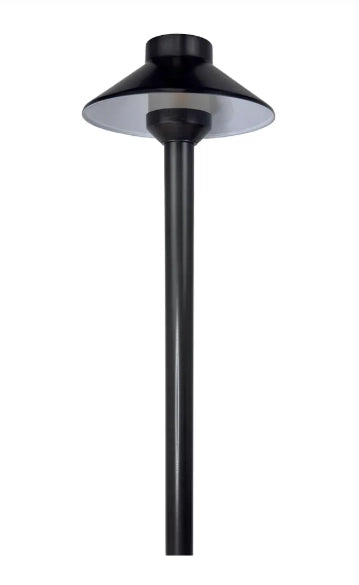 ABBA PLB02-BKF Frosted solid brass lantern-style path light