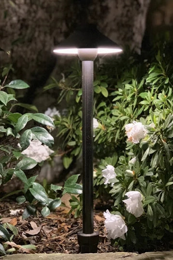 ABBA PLB02-DBC Clear solid brass lantern-style path light
