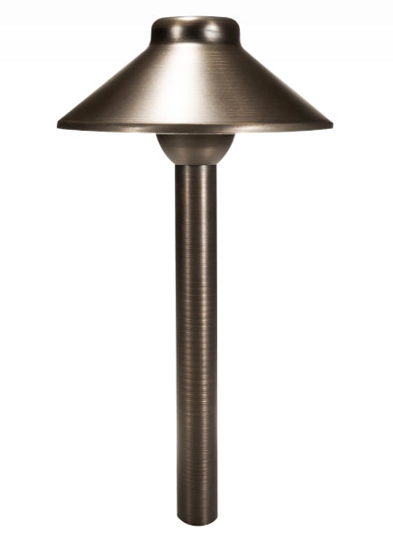 ABBA PLB02-DBF Frosted solid brass lantern-style path light