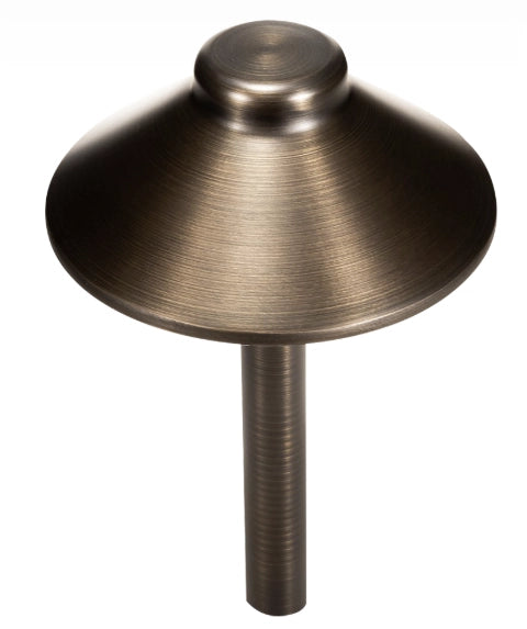 ABBA PLB02-DBF Frosted solid brass lantern-style path light