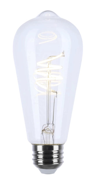 SATCO S11529 6W ST19 LED filament bulb with flex gray coil filament and E26 medium base