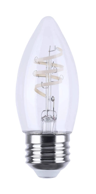 SATCO S12554 4W B11 LED filament bulb with flex gray coil filament and E26 medium base