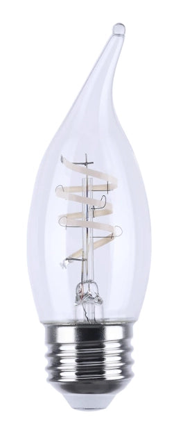 SATCO S12556 4W CA11 LED filament bulb with flex gray coil filament and E26 medium base
