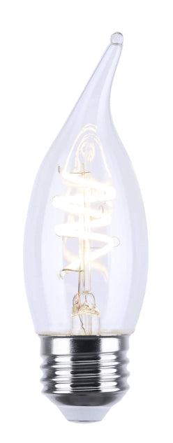 SATCO S12557 4W CA11 LED filament bulb with flex gray coil filament and E26 medium base