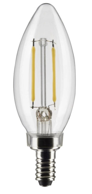 SATCO S21262 3W LED B11 clear filament E12 bulb