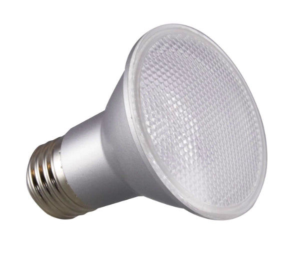 SATCO S29402 6.5W PAR20 LED lamp, 3500K, 25 degree beam, medium base