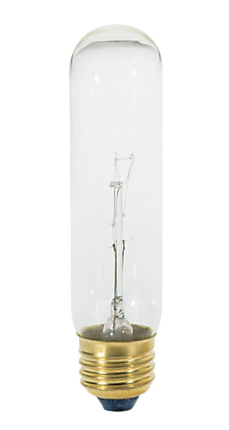Satco S3250 25 watt T10 clear incandescent bulb with E26 medium base