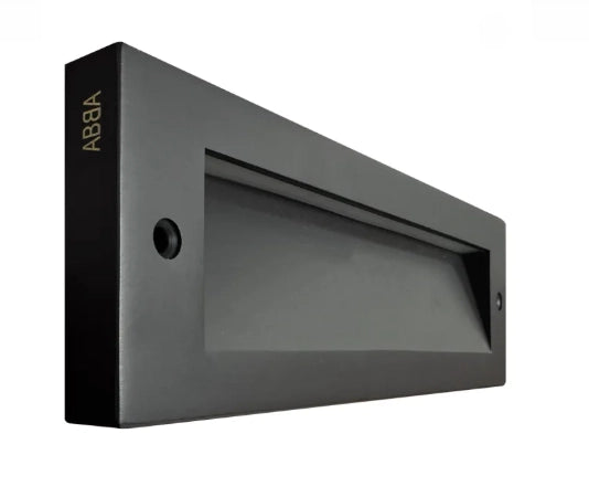 photo of ABBA STBCC18-DB louvered solid brass step light in dark brass