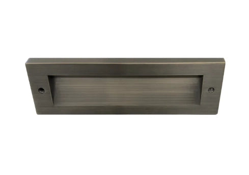 photo of ABBA STBCC18-NB louvered solid brass step light in natural brass