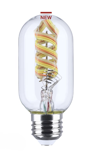 SATCO S11244 - T14/5.5W/LED/RGBTW/SF/CL/E26 - LED T14 - 5.5W - 2700K-5000K RGBTW - 120V - E26 Base - Clear