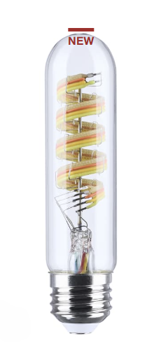 SATCO S11245 - T10/5.5W/LED/RGBTW/SF/CL/E26 - T10 LED - 5.5W - 2700K-5000K RGBTW - 120V - E26 Base - Clear