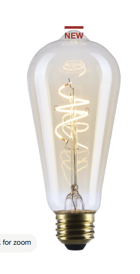 SATCO S14207 - 5.5ST19L/920/E26/GCAC/D - ST19 LED - 5.5W - 2000K - 120V - E26 Base - Amber