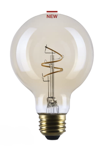 SATCO S14210 - 3.5G25L/920/E26/GCAC/D - G25 LED - 3.5W - 2000K - 120V - E26 Base - Amber