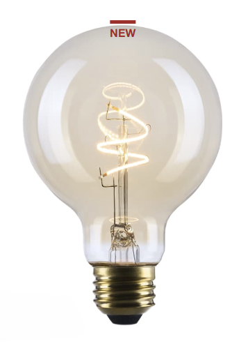 SATCO S14210 - 3.5G25L/920/E26/GCAC/D - G25 LED - 3.5W - 2000K - 120V - E26 Base - Amber
