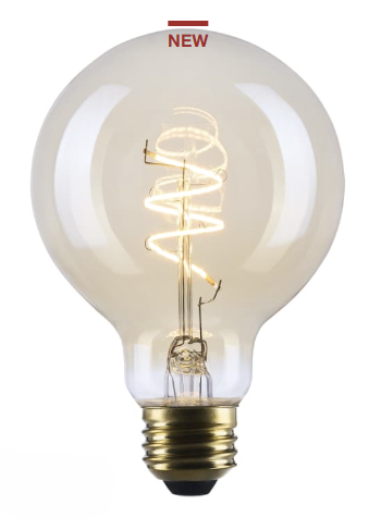 SATCO S14211 - 5.5G25L/920/E26/GCAC/D - G25 LED - 5.5W - 2000K - 120V - E26 Base - Amber