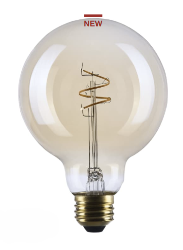 SATCO S14212 - 3.5G30L/920/E26/GCAC/D - LED G30 - 3.5W - 2000K - 120V - E26 Base - Amber