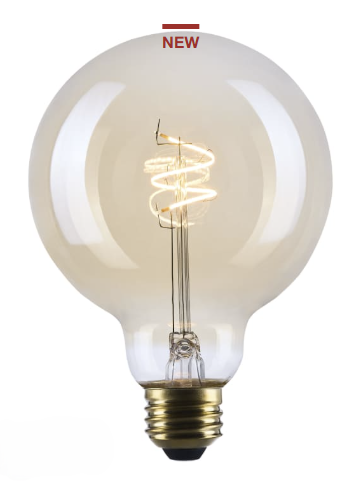 SATCO S14212 - 3.5G30L/920/E26/GCAC/D - LED G30 - 3.5W - 2000K - 120V - E26 Base - Amber