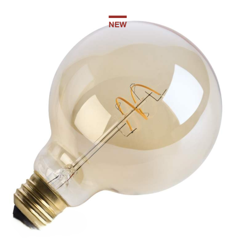 SATCO S14213 - 5.5G30L/920/E26/GCAC/D - G30 LED - 5.5W - 2000K - 120V - E26 Base - Amber