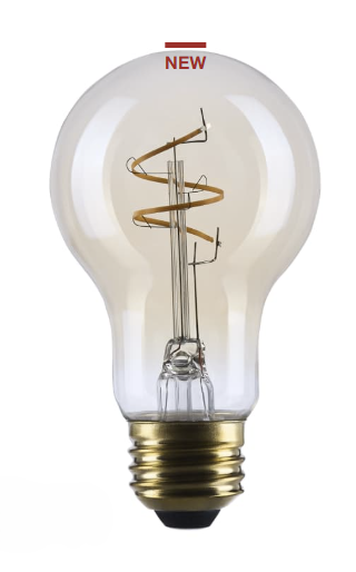 SATCO S14226 - 3.5A19L/920/E26/GCAC/D - A19 LED - 3.5W - 2000K - 120V - E26 Base - Amber
