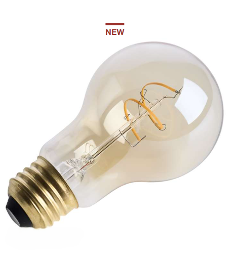 SATCO S14226 - 3.5A19L/920/E26/GCAC/D - A19 LED - 3.5W - 2000K - 120V - E26 Base - Amber