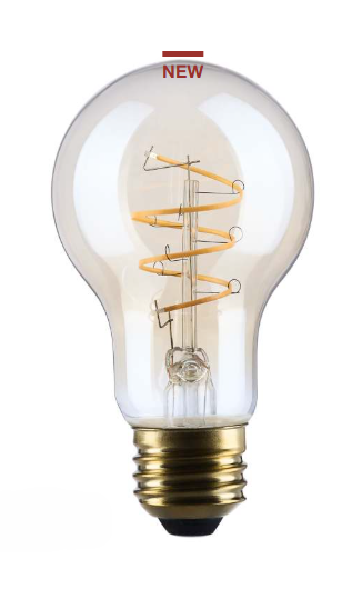 SATCO S14228 - 8A19L/920/E26/GCAC/D - A19 LED - 8W - 2000K - 120V - E26 Base - Amber