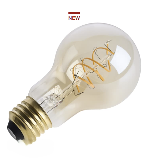 SATCO S14228 - 8A19L/920/E26/GCAC/D - A19 LED - 8W - 2000K - 120V - E26 Base - Amber