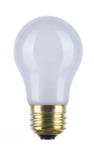 SATCO S4881 - 40A15/TF Shatter Proof Silicon - A15 Incandescent - 40W - 2700K - 130V - E26 Base - Frosted