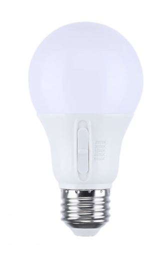SATCO S12145 - 11.5A19L/9CCT5/E26/PF/D - A19 LED - Selectable CCT - 120V - E26 Base - White