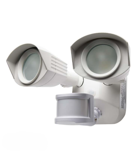 SATCO 65-211 - LED DUAL HEAD SECURITY LIGHT - 20W - 3000K - 120V - NON-Dimmable - White