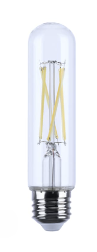 SATCO S21350 - 8T10/LED/CL/927/120V/E26 - T10 LED Filament - 8W - 2700K - 120V - E26 Base - Clear