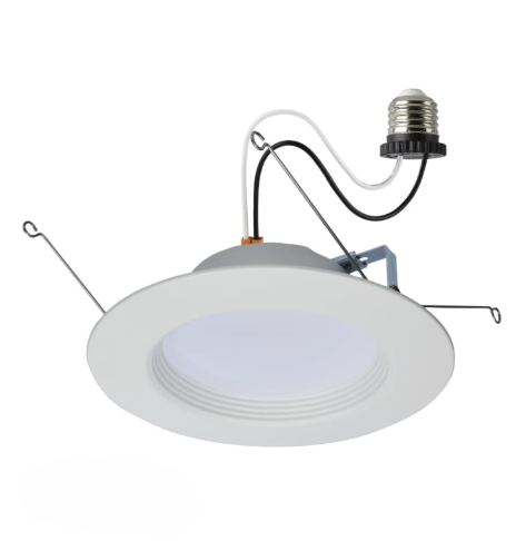 SATCO S11801R1 - 9WLED/RDL/5-6/5CCT-SEL/RD - LED 5-6" Round Downlight Retrofit - 9W - Selectable CCT - 120V - White