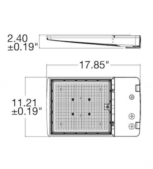 EnVisionLED LED-ARL3-3B-5P150-22K-GRY-HV - OPTIC-Line Selectable: Large Area Lights 2200K - 150/125/100/75/50W - 2200K - 277-480V - Selectable Beam - Gray