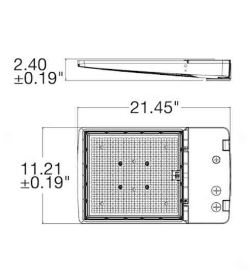 EnVisionLED LED-ARL3-3B-5P300-22K-WH-UNV - OPTIC-LINE Selectable: Large Area Lights - 300/270/240/210/180W - 2200K - 277-480V - Selectable Beam - White