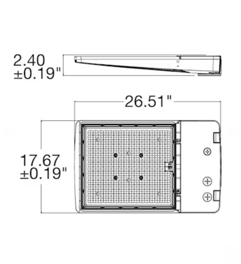 EnVisionLED LED-ARL3-3B-5P430-22K-GRY-HV - OPTIC-Line Selectable: Large Area Lights 2200K - 430/400/370/340/310W - 2200K - 277-480V - Selectable Beam - Gray