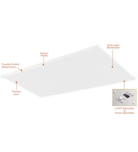 EnVisionLED LED-BPL-2X4-3P325-CTRI-UNV-SR - 2x4 Backlit-Line: LED Panel High Bay - 260/290/325W - Selectable CCT - 120-277V - Sensor Ready