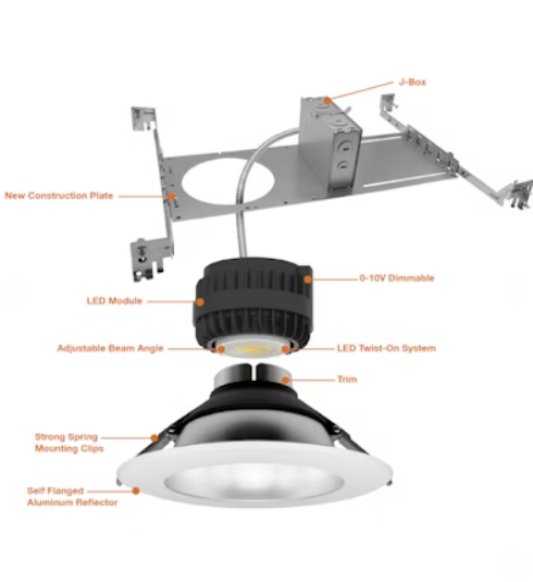 EnVisionLED LED-CADM-3P18-5CCT-UNV - 4, 6, 8, 10" Module ARCY-Line Tri Mode Dim - 18/13/9W - Selectable CCT/Beam - 120-277V
