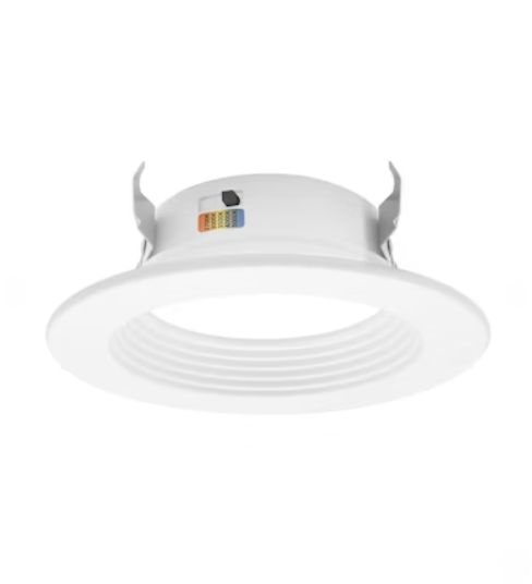 EnVisionLED ECV-RDL-4-10W-5CCT-WH-BFL - 4" EcoValue Round Retrofit Downlight - 10W - Selectable CCT - 120V - White/Baffle