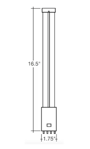EnVisionLED LED-PL-2G11-16-16W-5CCT - PL Lamp 2G11 (Hybrid) Directional Horizontal - 16W - Selectable CCT - 120-277V - 2G11 Base - Horizontal