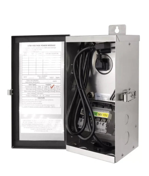 CLS TF150 150W low voltage landscape lighting transformer stainless steel outdoor power supply
