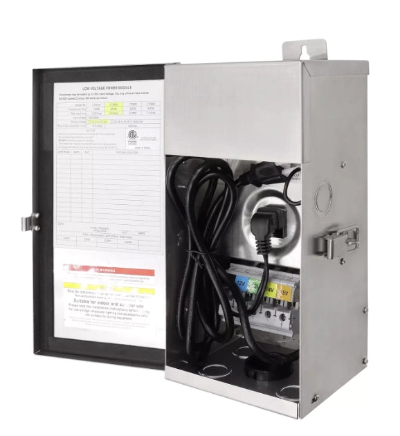 CLS TF300DC 300W low voltage landscape lighting transformer stainless steel outdoor power supply