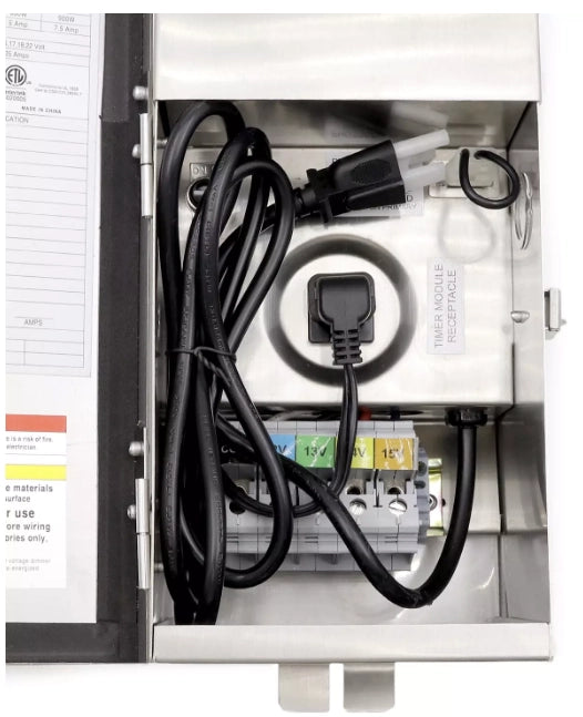CLS TF300SC 300W low voltage landscape lighting transformer stainless steel outdoor power supply
