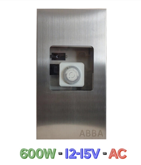 ABBA TSRPT600 600W low voltage landscape lighting transformer stainless steel outdoor power supply