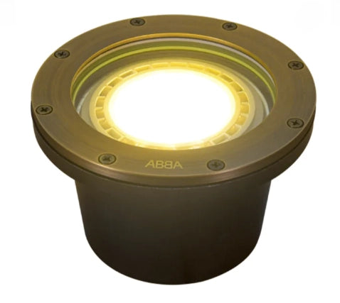 ABBA UNB08-DB solid brass well light in dark brass