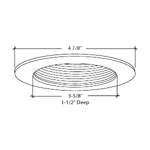 US-401B | 4" Ring Baffle Trim | USALight.com