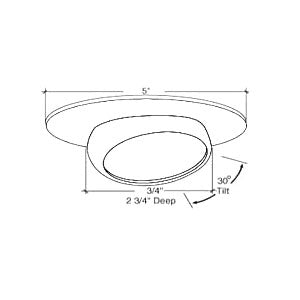 US-404W | 4" Adjustable Eyeball Trim | USALight.com