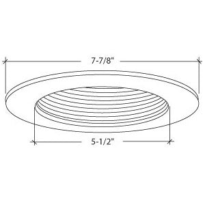 US-611W | 6" Sloped Baffle Trim - Regressed | USALight.com